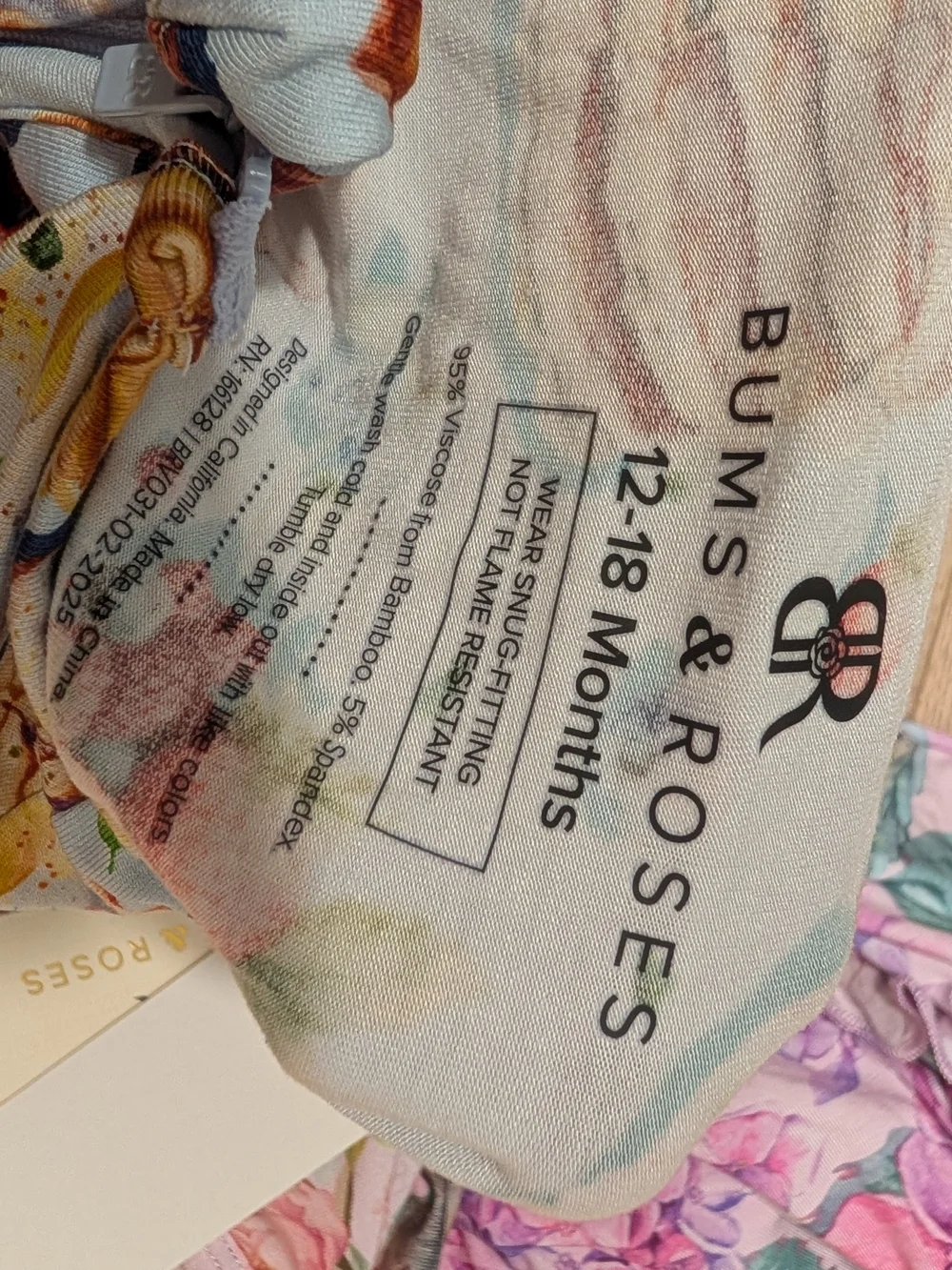 BUMS & ROSES Bamboo 12-18 Months bundle Floral & Pancake Prints All New With Tag